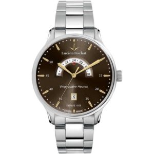 Orologio uomo Lucienn Rochat mod Lyon, fondo marrone, cinturino acciaio ( R0453113003 )
