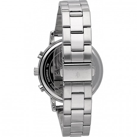 Orologio uomo Maserati, mod Eleganza, cronografo, cinturino acciaio, fondo argento, cod ( R8873630002 ) - immagine 2