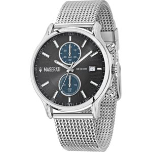 Orologio uomo Maserati, mod epoca, cronografo, cinturino acciaio, maglia milanese, cod ( R8873618003 )