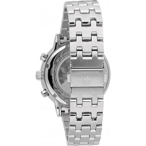Orologio uomo Maserati, mod GT, cronografo, ad energia solare/eco energy, cinturino acciaio, fondo grigio, cod (R8873134003) - immagine 2