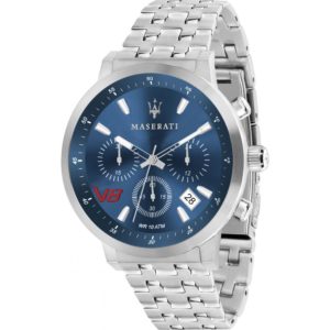 Orologio uomo Maserati, mod GT, cronografo, cinturino acciaio, fondo blu, cod ( R8873134002 )