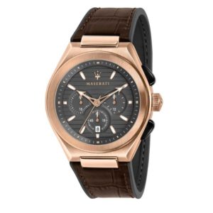 Orologio uomo Maserati, mod Tritonic, cronografo, cinturino pelle marrone, fondo marrone, cod (R8871639003)